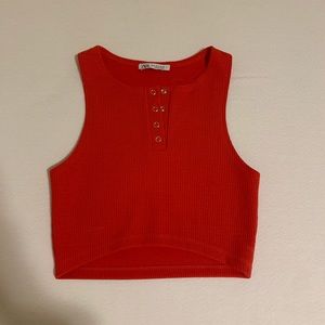 BRAND NEW NEVER WORN red cropped tank top